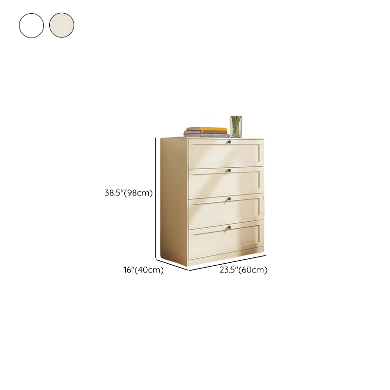 Simple Steel Bachelor Chest/Lingerie Chest with Drawers in White/Black - image 8