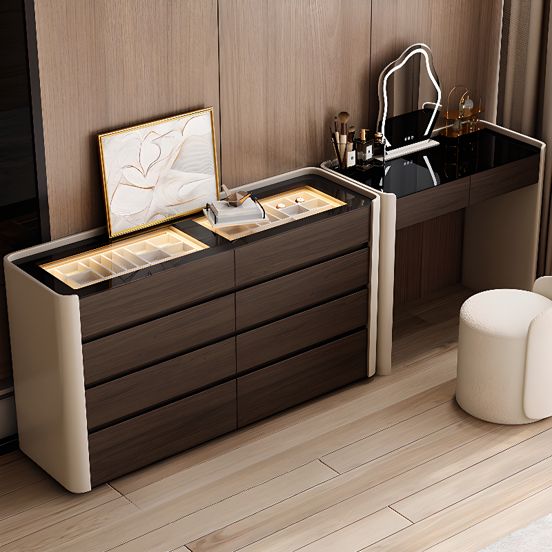 Auburn Multi-Purpose Vanity Set with 10 Drawers, Lighting, and 2-in-1 Functionality - image 3