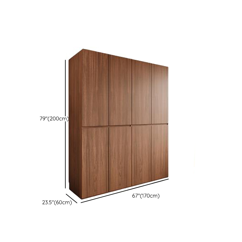 Cocoa Minimalist Natural Wood Wardrobe Closet with Soft Close Door, Interior Shelves, and Clothing Rod - image 23