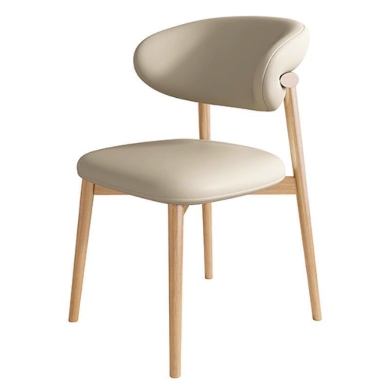 Modern Padded Armless Chair with Lumber Legs and Low Back - image 8