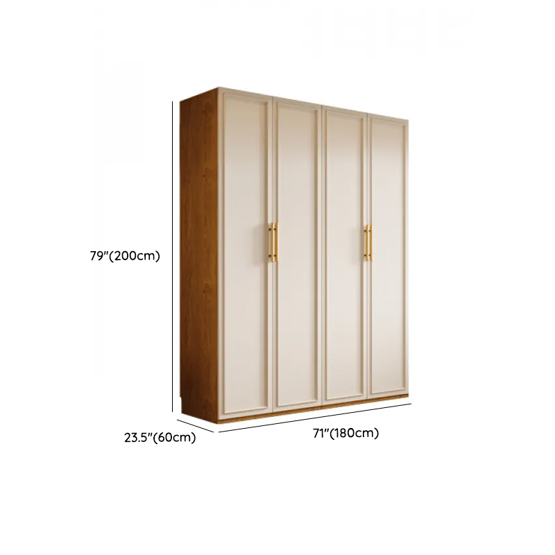 Cocoa Minimalist Laminate Wardrobe Closet with Soft Close Drawer, Soft Close Door, Interior Shelves, and Clothing Rod - image 10