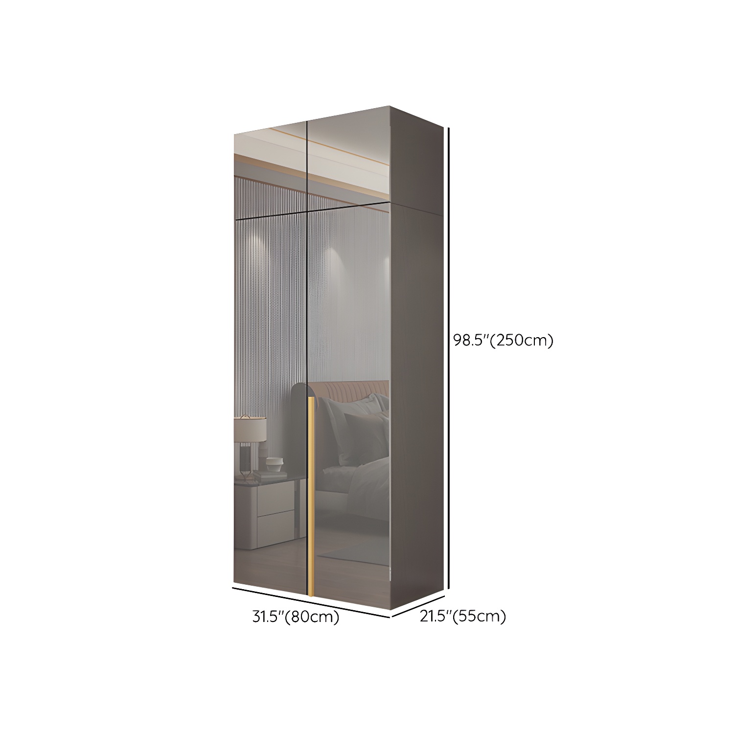 Engineered Wood Wardrobe Closet with Shelves Modern Wardrobe Cabinet for Home - image 17