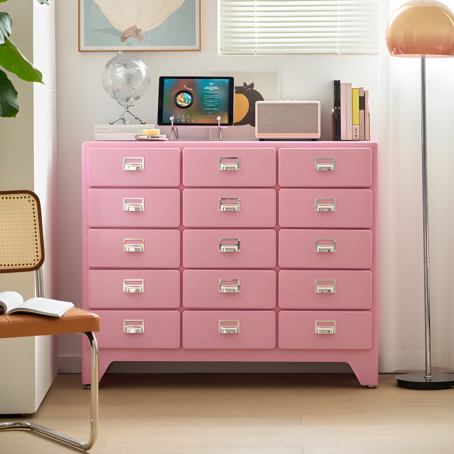 Modern Metal Dresser with Soft-Close Drawers for Bedroom Organization - image 8