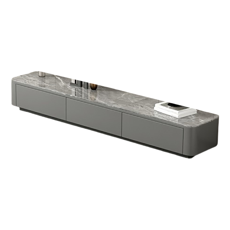 Stone Low TV Stand with Soft-close Drawers and Cable Management - image 8