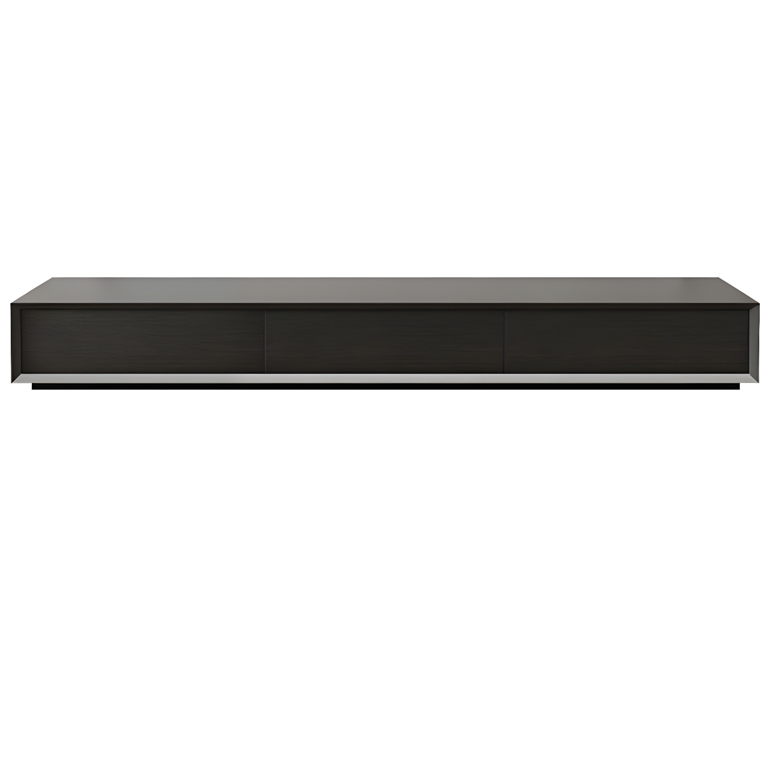 Modern Minimalist Black Finish TV Stand Console with Storage Drawers - image 5