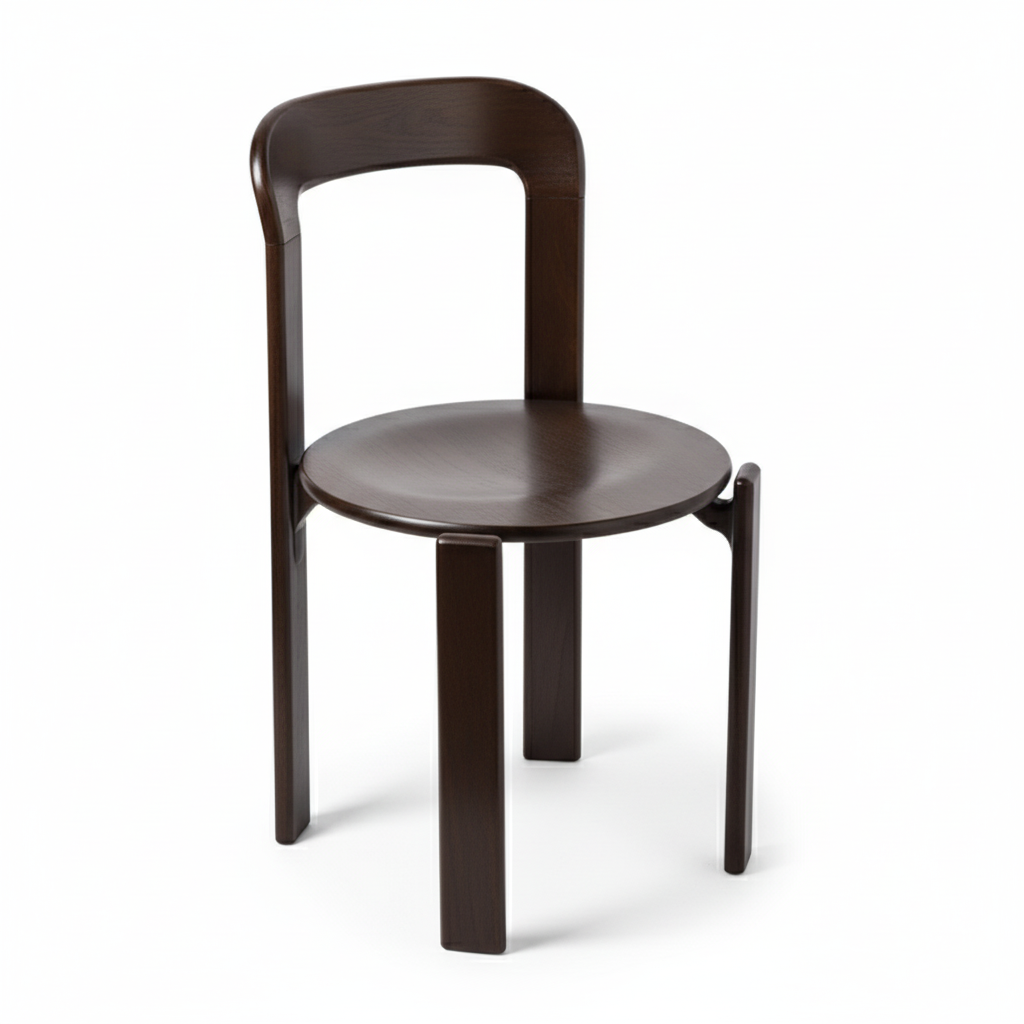 Scandinavian Natural Wood Armless Kitchen Chair 15.3inch Wide Non-Swivel 1 Piece - image 17