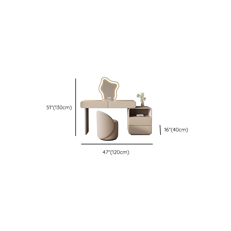 Multi-Purpose Tan Vanity Set with Lighting, Push-Pull, Adjustable Touch, and Adjustable Brightness - image 11