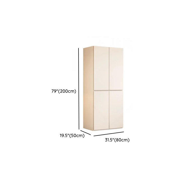 White Minimalist Wooden Independent Wardrobe Closet with 2 Drawers, Soft Close Door, and Interior Shelves - image 12