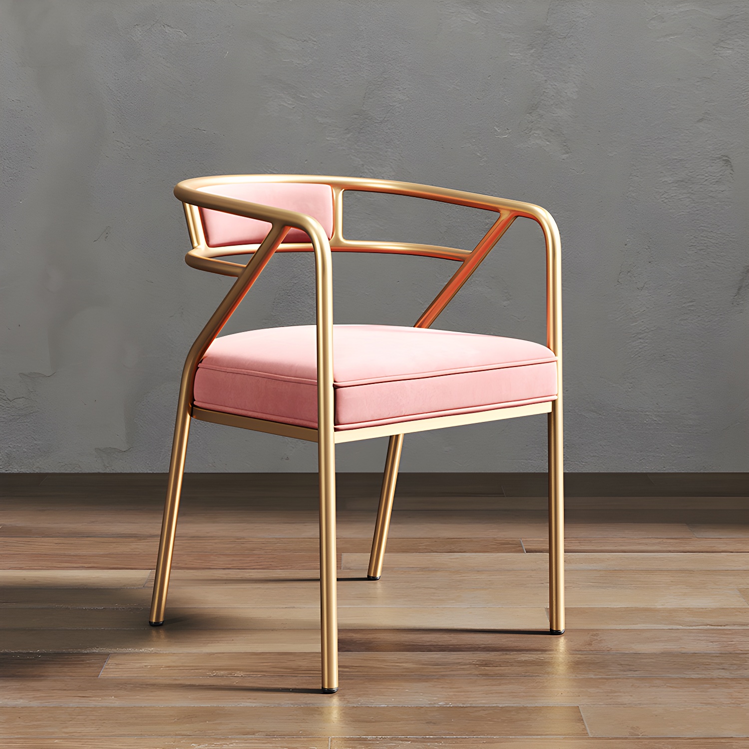 Glam Dining Chair Open Back Upholstered Dining Side Chair with Metal Legs - image 20