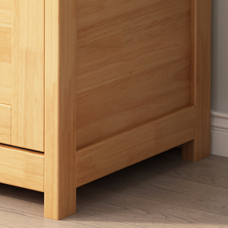 Minimalist Wooden Independent Wardrobe Closet with Compartments, Interior Shelves, Slipping Door Mechanism, and Gate - image 8