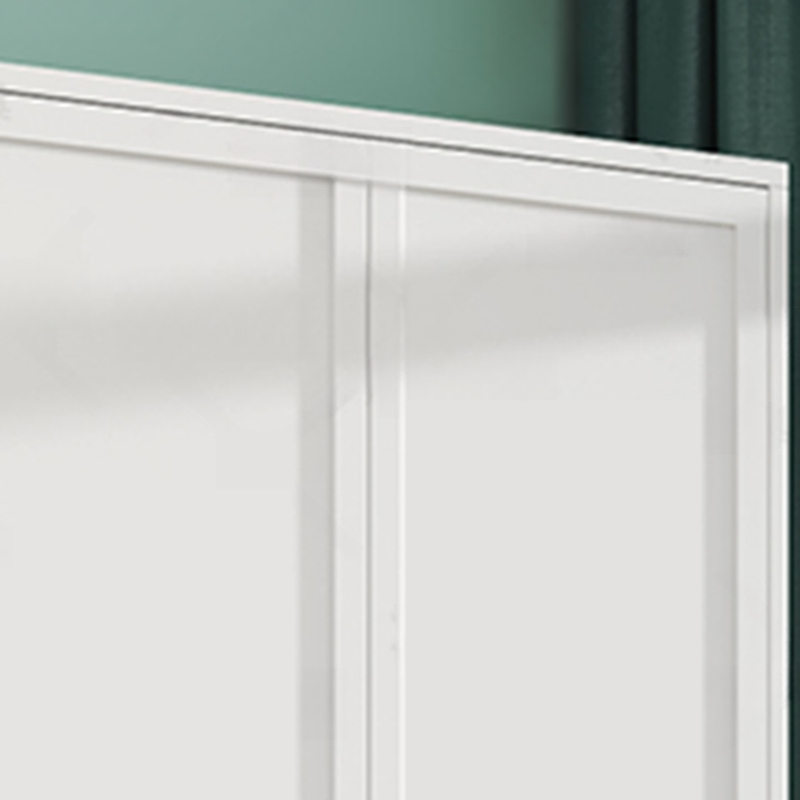 White Minimalist Steel Independent Wardrobe Closet with Interior Shelves and Clothing Rod - image 3