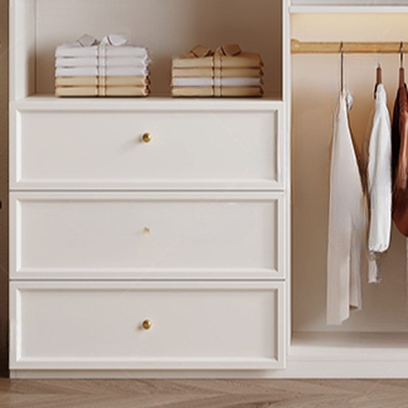 Casual Wooden Independent Armoire Cabinet with 3-Drawer, Interior Shelves, and Hanging Rod - image 6