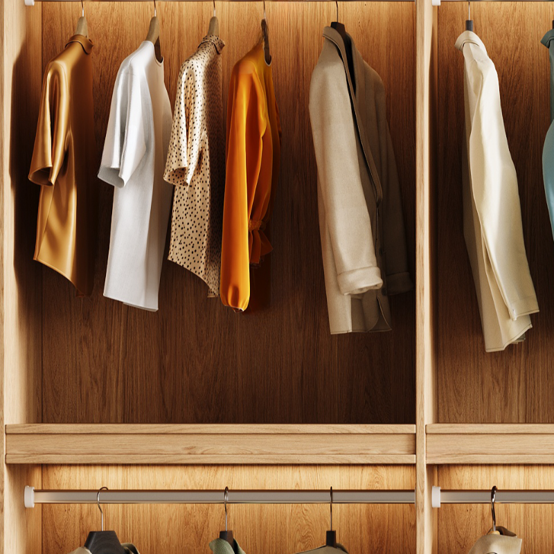 Acorn Minimalist Wooden Independent Wardrobe Closet with Soft Close Door, Interior Shelves, and Articulated Mechanism - image 3