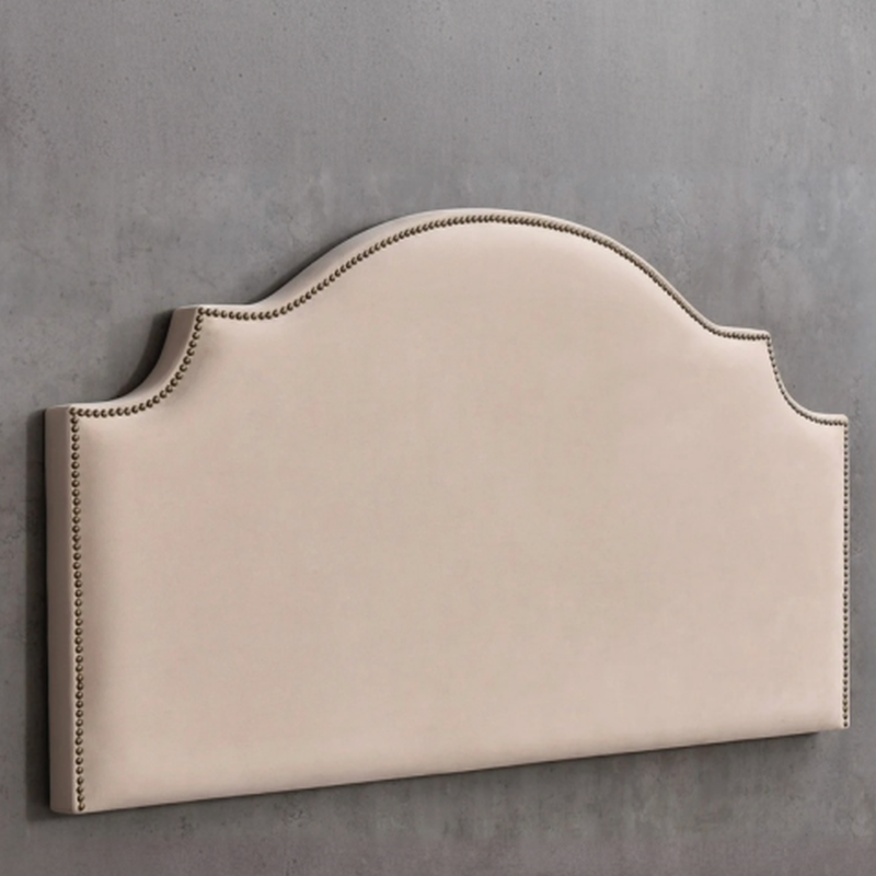 No Distressing Twin XL/Full/Queen Panel Headboard with Nailhead Border, Portman Shape, Sponge Fill, Wall Mounted, Low Height - image 4