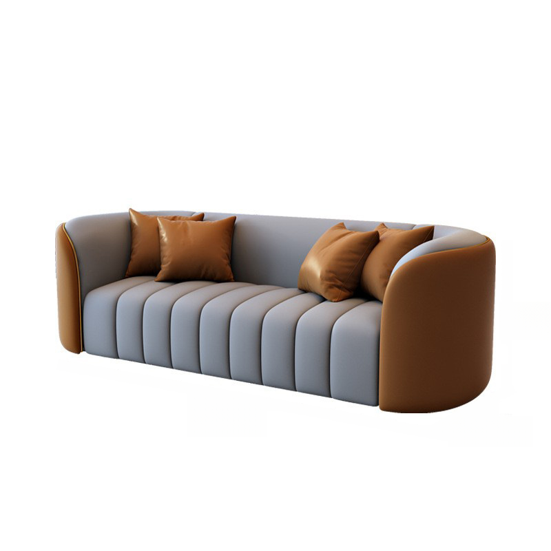 Trendy Grey/Ivory Solid Color 3-seater/for 2/1 Person Floor Sofa/Loveseat/Single Sofa with Tuxedo Arm for Sitting Room - image 15