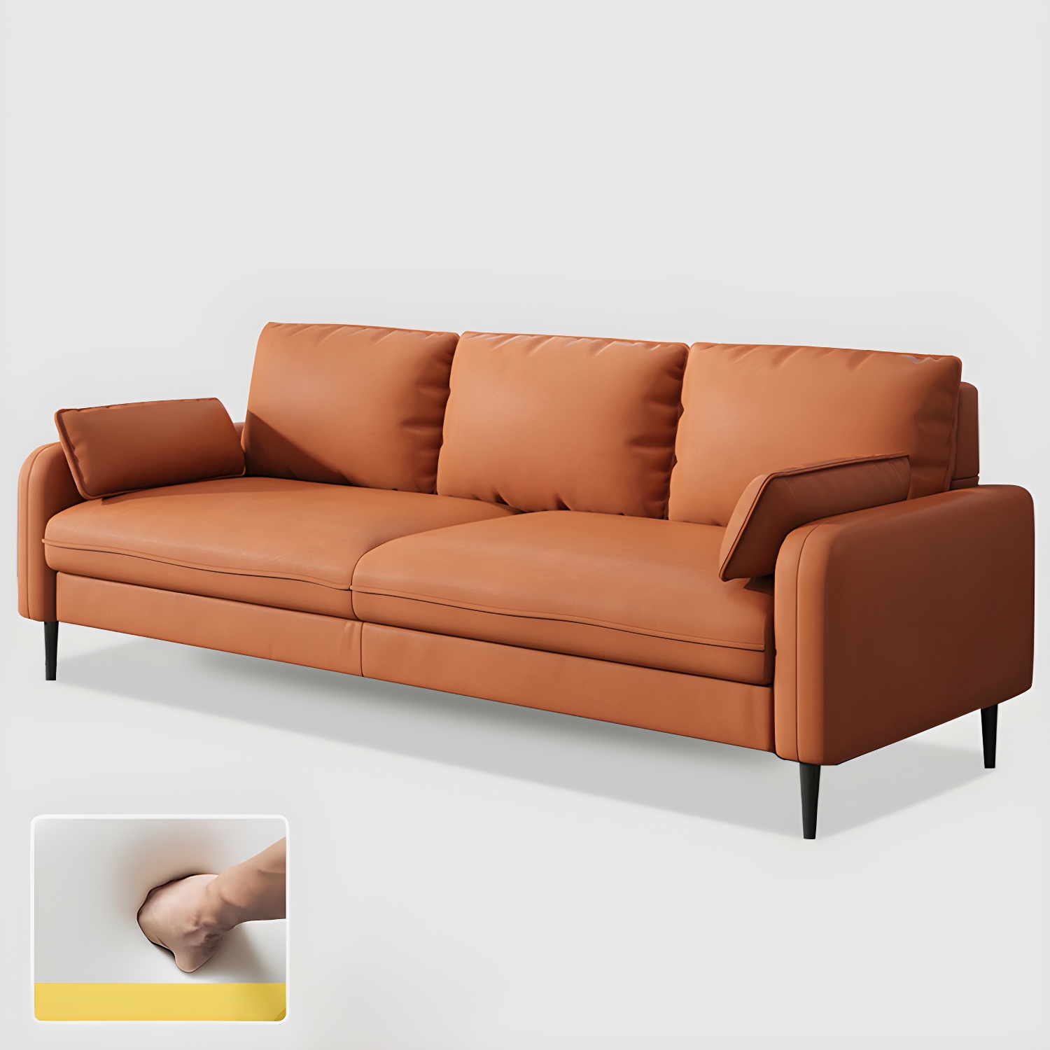 Modern Pillow Back Sofa with Storage Not Included for 35-40 Women - image 9