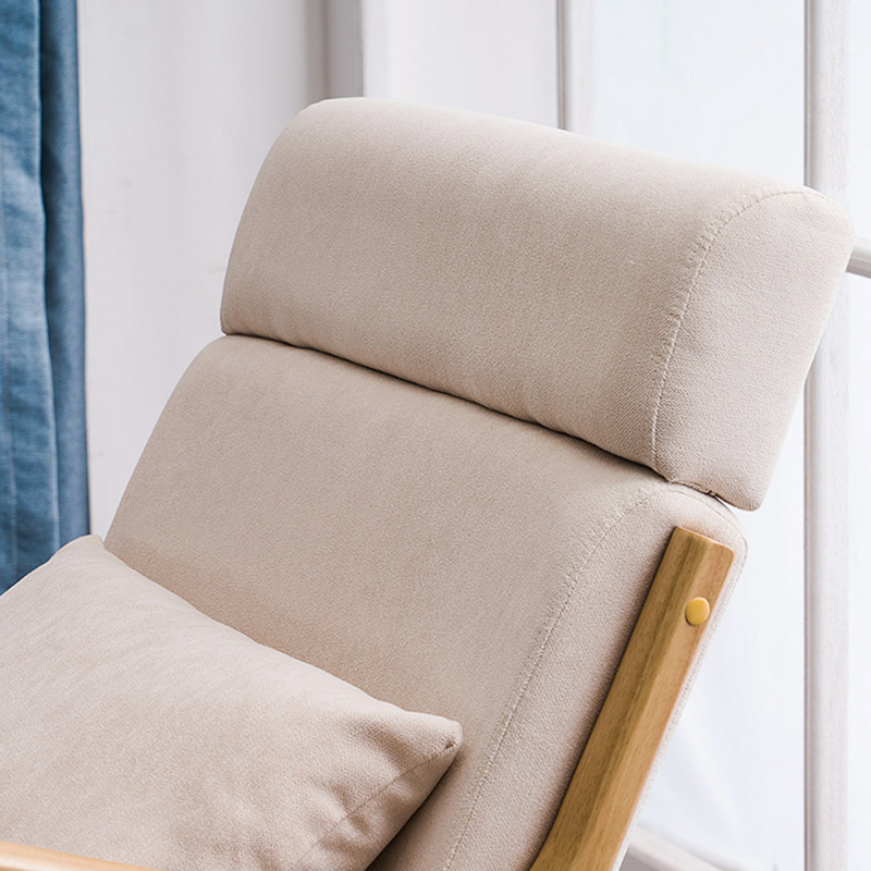 Nordic Natural Cotton Stationary Rocking Couch Chair with Back - image 21