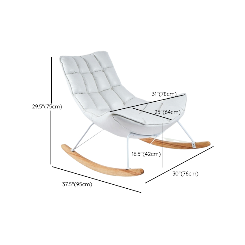 Comfortable Upholstered Rocking Chair with Solid Wood Frame for Modern Home Decor - image 19