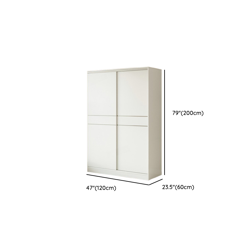 White Modish Manufactured Wood Independent Cabinet Armoire with Soft Close Drawer and Door, Interior Shelves - image 10