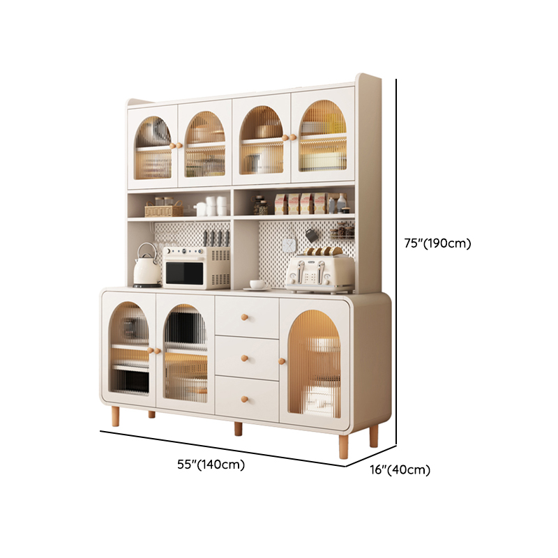 Scandinavian Wood Sideboard Cabinet with Adjustable Shelves and Glass Doors - 40cm Width - image 17