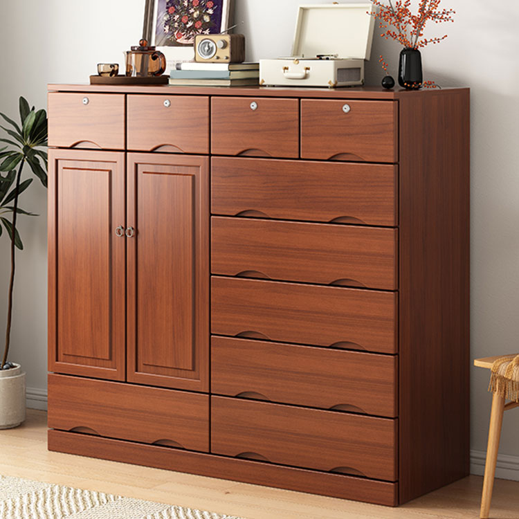 Modern Solid Wood Combo Dresser with Shelves, Drawers, and Cabinet Storage - image 7