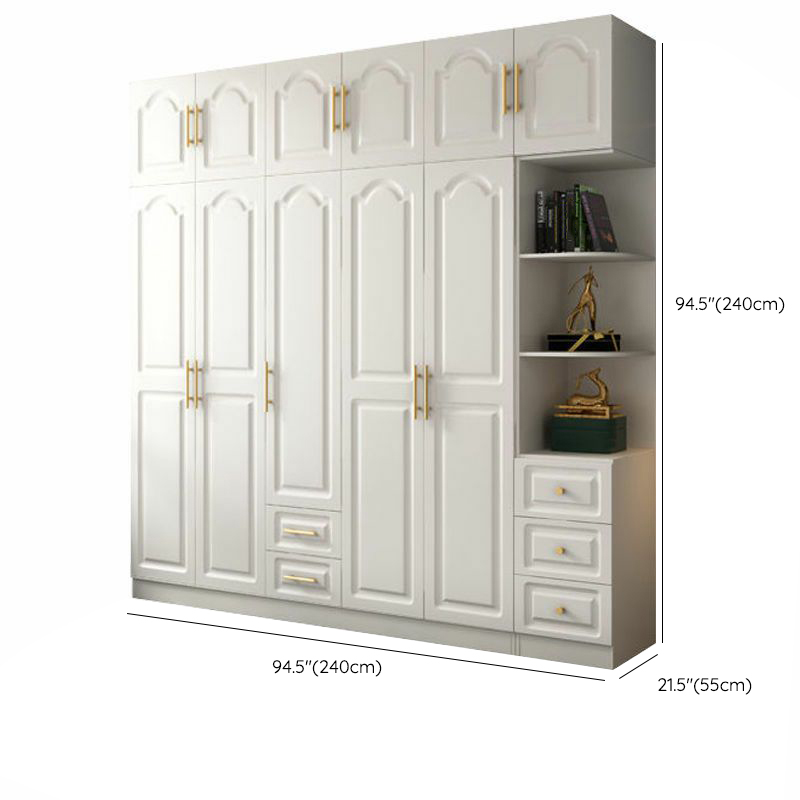 Contemporary Wood Chalk Wardrobe Closet with Interior Shelves&Clothing Rack&3-Drawer/6 Drawers/5-Drawer - image 28