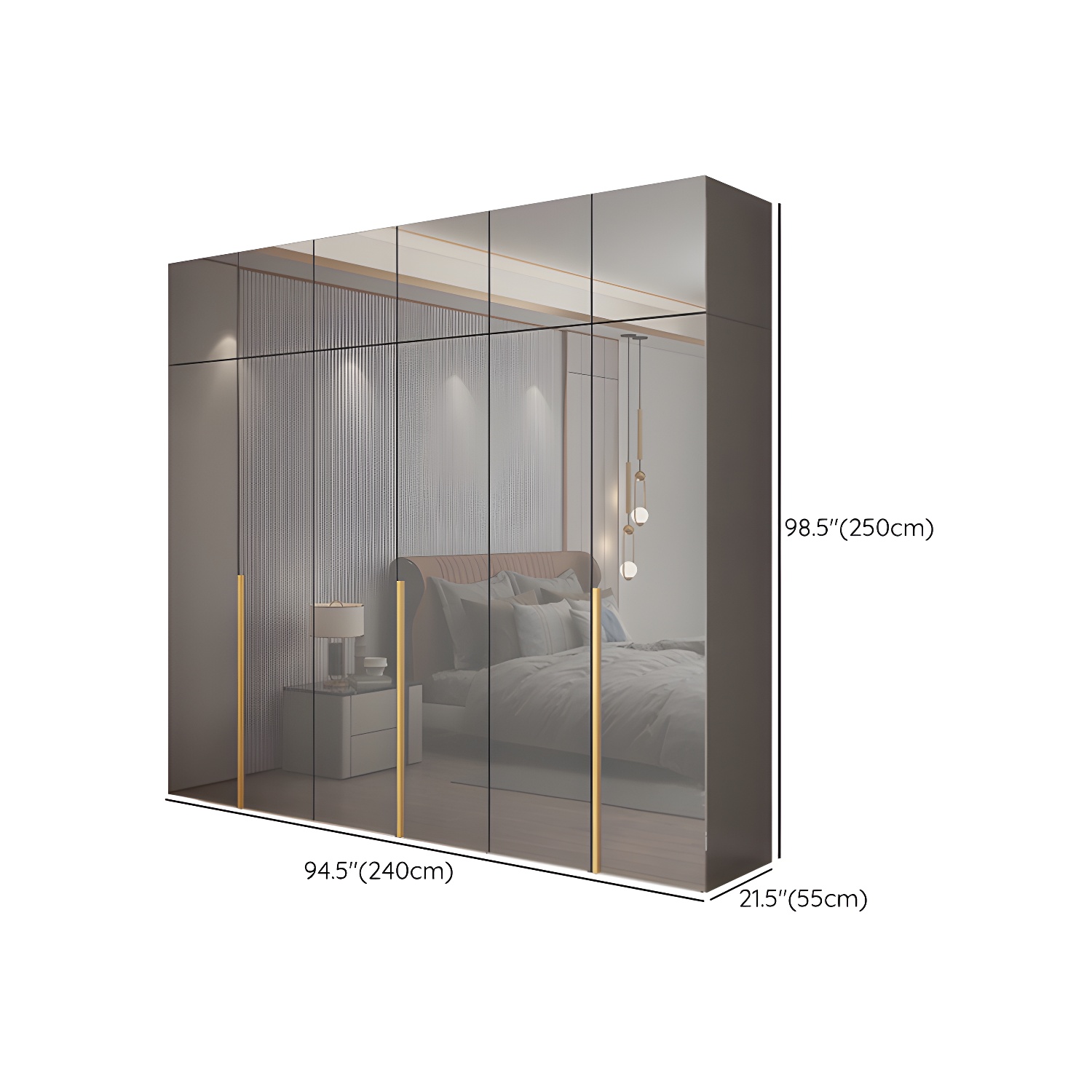 Engineered Wood Wardrobe Closet with Shelves Modern Wardrobe Cabinet for Home - image 22