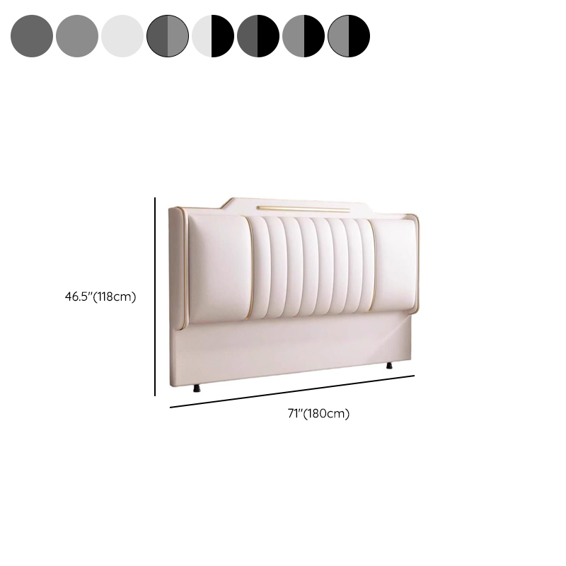 Art Deco Style Panel Headboard in Pine Wood with No Distressing, Camelback Shape for King/Queen/Full Bed, Featuring Sponge Upholstery and Standard Height - image 14