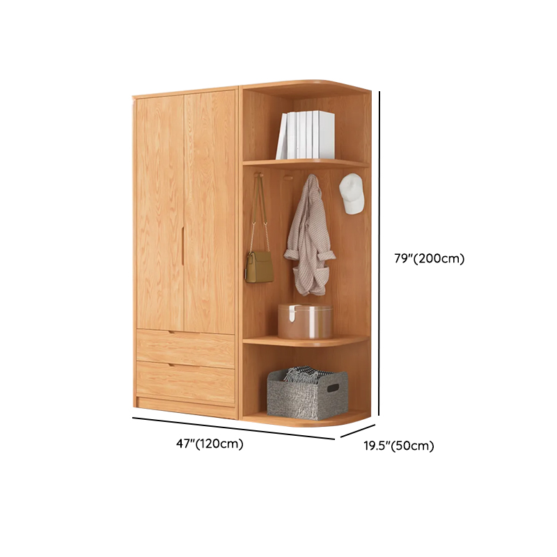 Wood Color Nordic Unfixed Wardrobe Closet - image 39