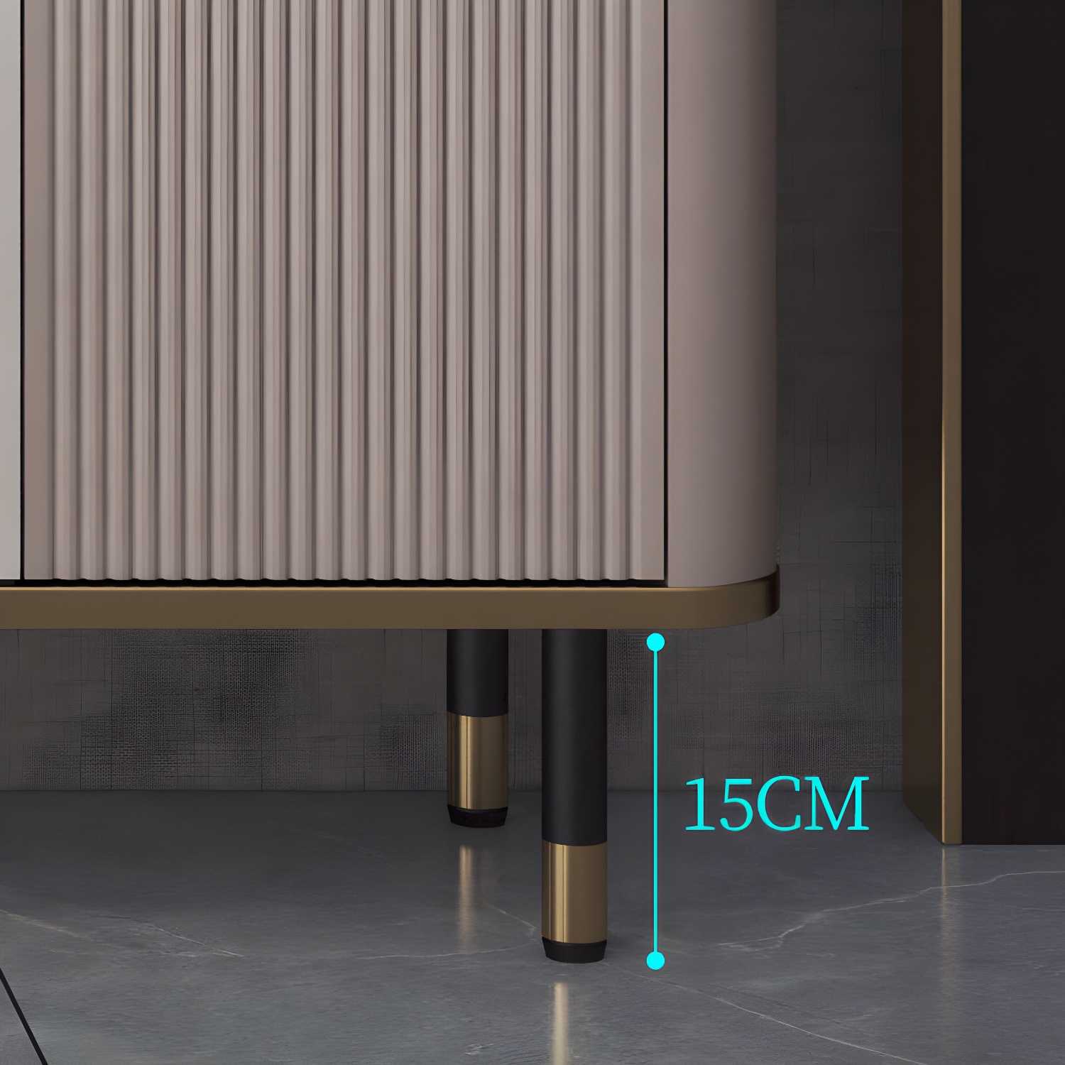 Contemporary Style Engineered Wood Buffet Stand Adjustable Shelving Credenza - image 8