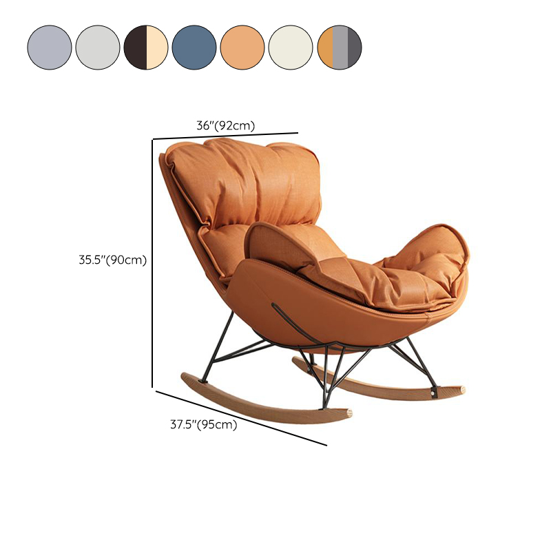 Modish Alloy Rocking Accent Chair, Upholstered - image 14