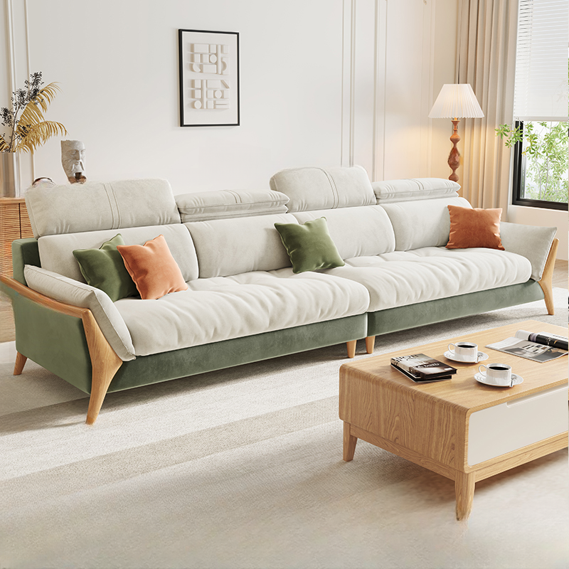 Straight/L-Shape Chalk Sofa/Sofa Chaise with Horizontal/Left Orientation and Standard Foam Seat Fill - image 5