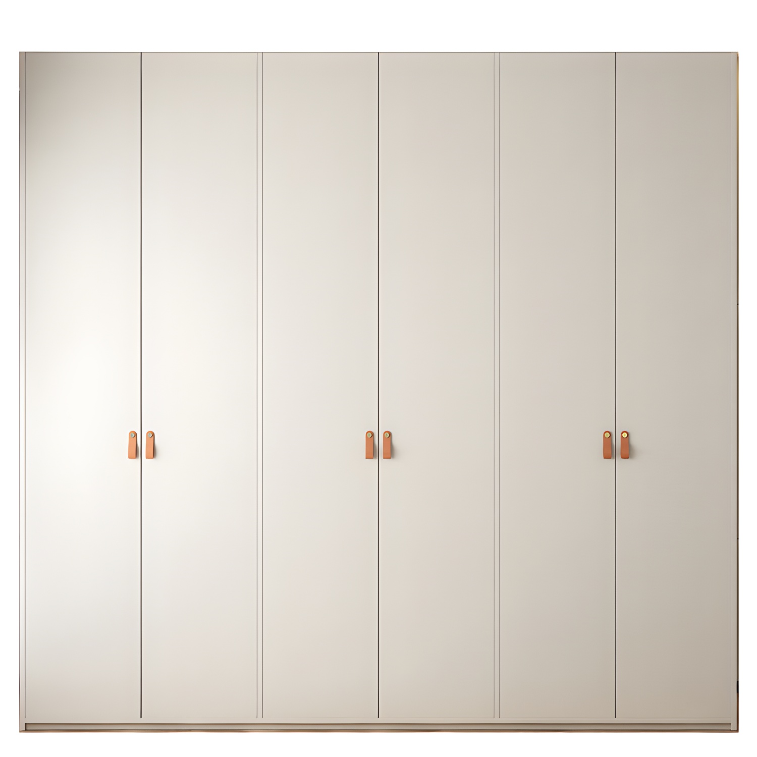 Modern White Wardrobe Cabinet Engineered Wood Wardrobe with Garment Rod - image 5