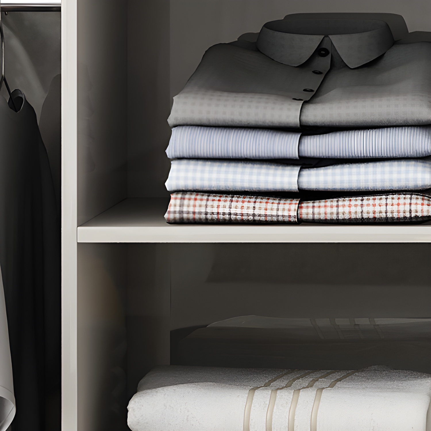 White Glass Wardrobe Rod Included Wardrobe Wardrobe Closet without Light - image 8