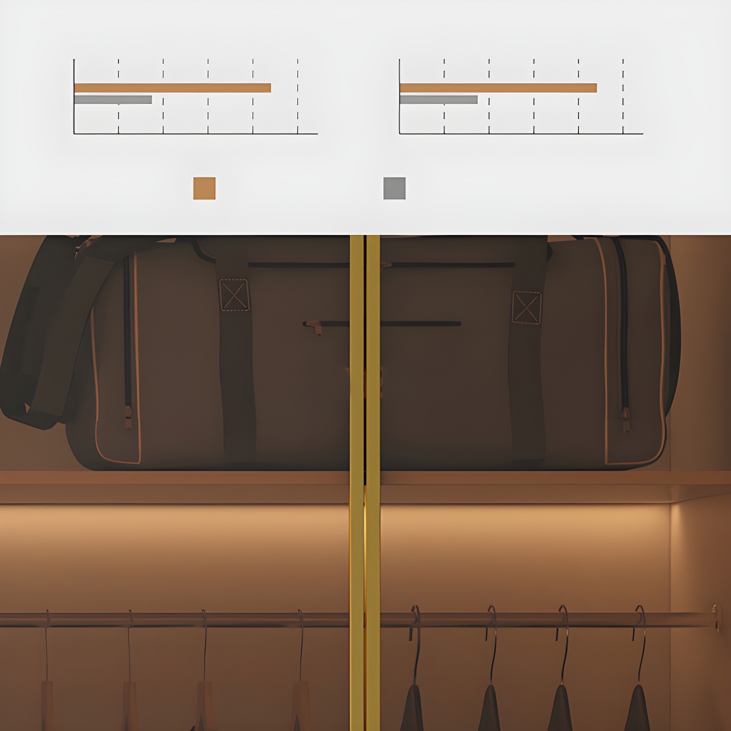 Modern Glass Wardrobe Wardrobe Armoire Wardrobe Cabinet for Home - image 9