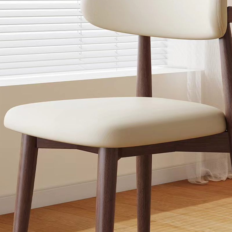 Modern Padded Armless Chair with Lumber Legs and Low Back - image 11