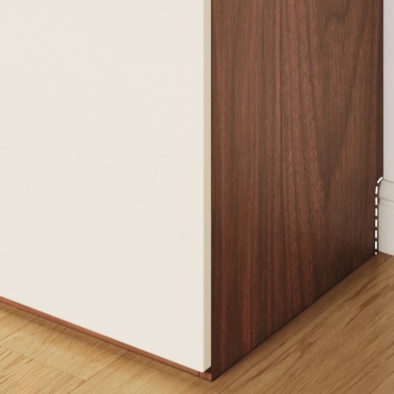Beige Minimalist Manufactured Wood Wardrobe Closet with Soft Close Drawer, Soft Close Door, Interior Shelves, and Clothing Rod - image 6