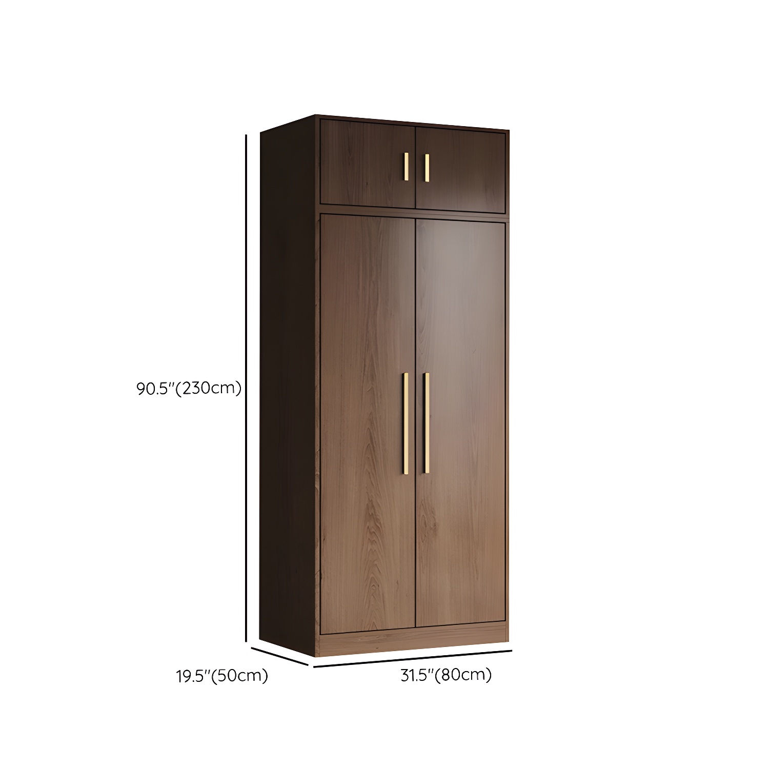 Wood Grain Design Armoires & Wardrobes with Soft Close Door and Storage Space - image 25