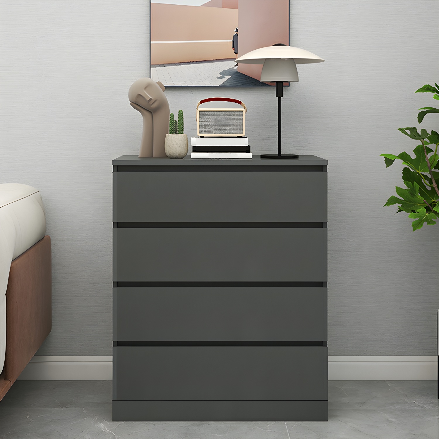 Contemporary Narrow Wood Dresser with Drawers for Living Room - image 2