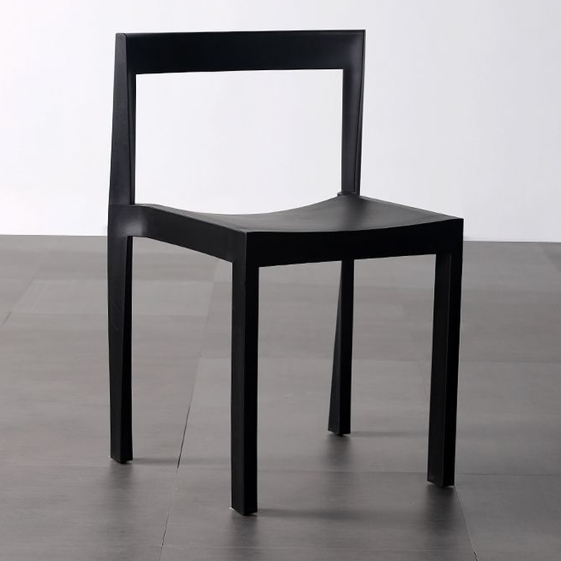 Simplistic Side Chair with Cerulean/Olive Green/Crimson Polymer Legs and Stackable Uncovered Back