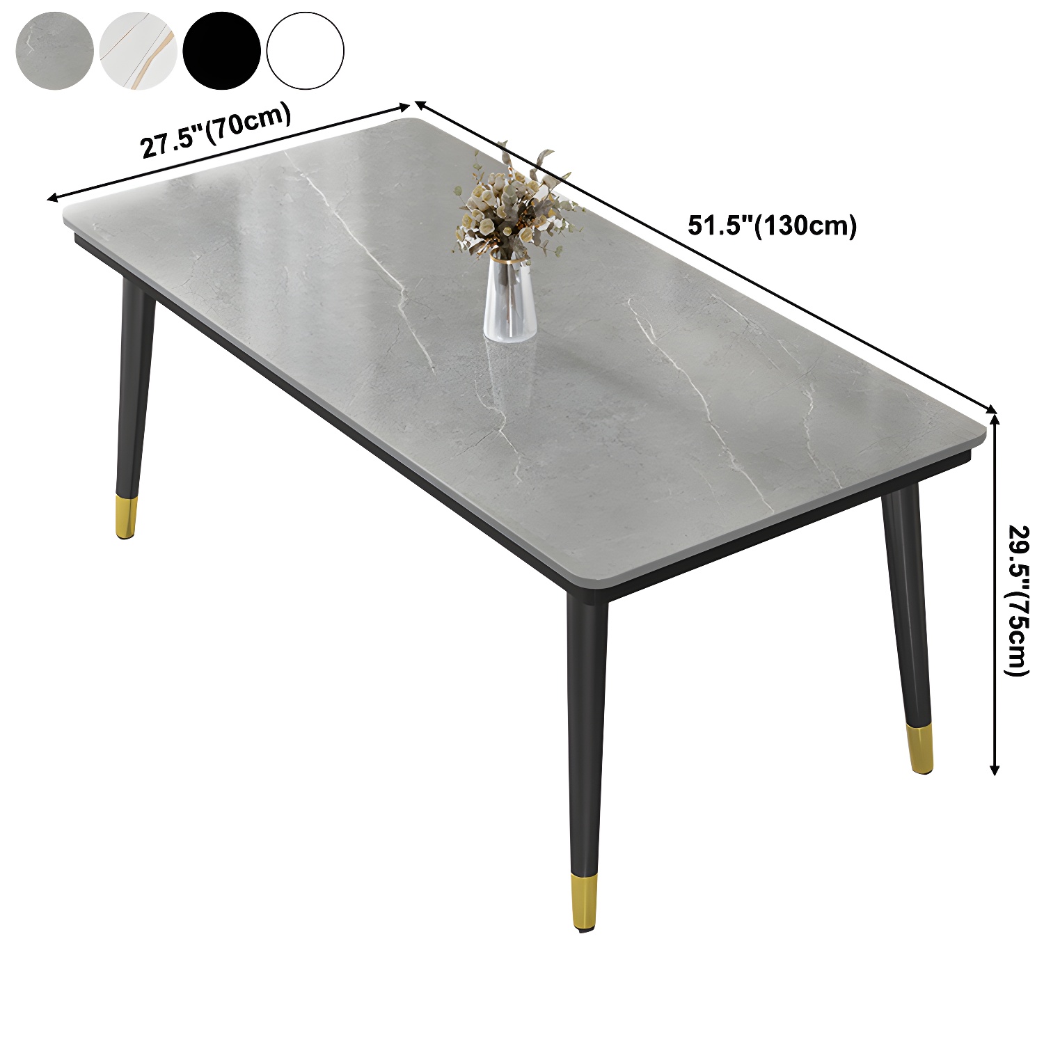 Industrial Standard Rectangle Shape Dining Table Sintered Stone Top Dining Table for Kitchen - image 13
