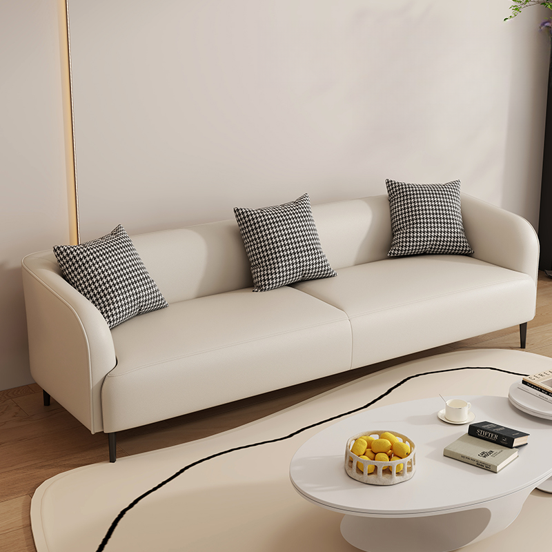 Drawing Room Standard Sofa in Pu Leather with Dark Gray/Sage/Amber Color and Armrest - image 6