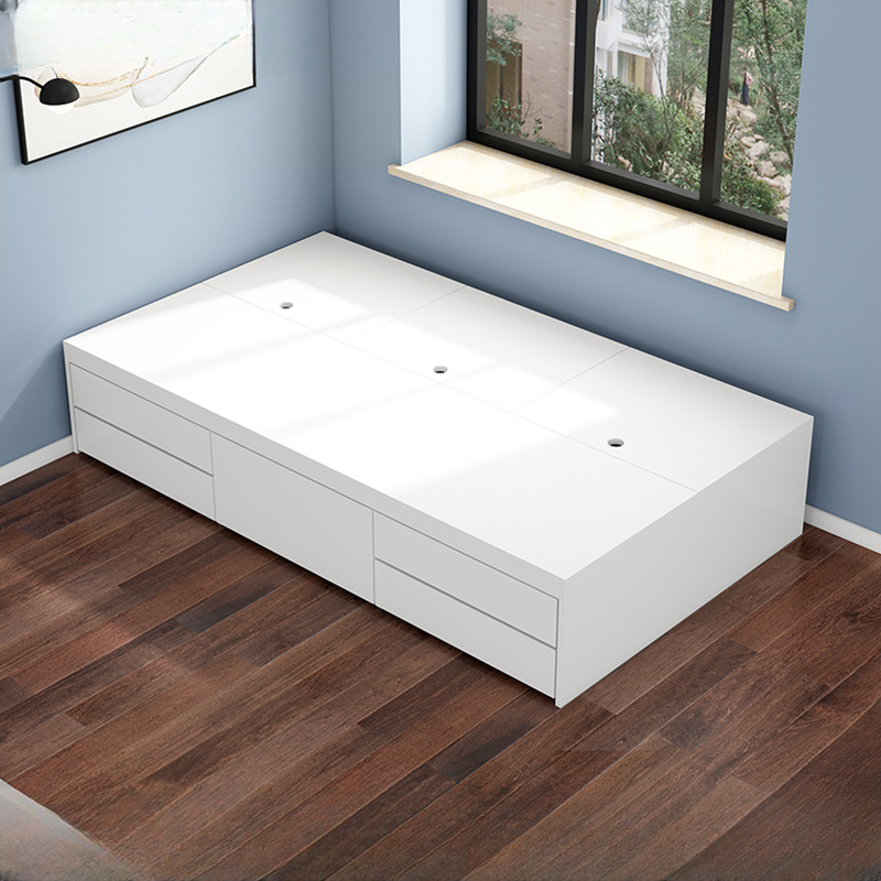 Trendy Oak Wood Tatami Bed Perfect for Living Room Use - image 4