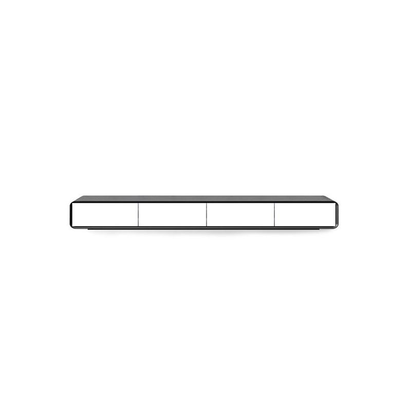Contemporary Oblong Wood TV Stand Console with Storage Drawers - image 3