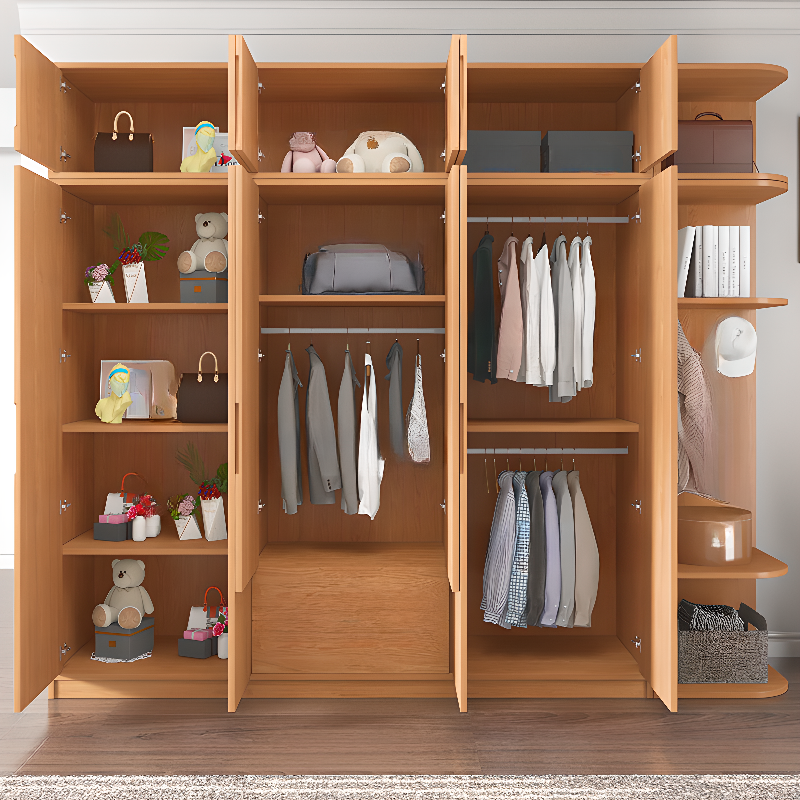 Wood Color Nordic Unfixed Wardrobe Closet - image 12