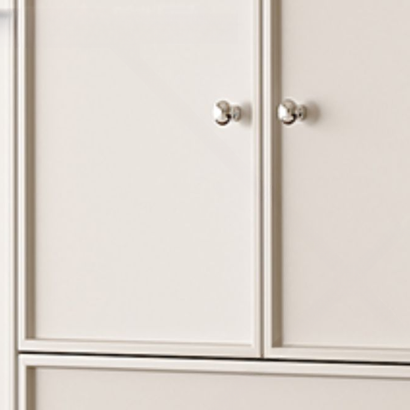 Chalk Modern Wooden Standalone Almirah with 3-Drawer/6-Drawer, Interior Shelves, and Hanging Rod - image 5