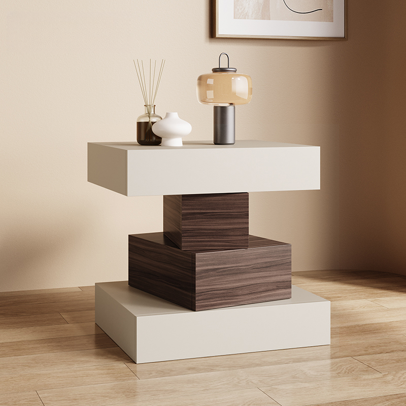 Scandinavian Synthetic Leather Drawer Storage Nightstand with 4 Drawers - image 4