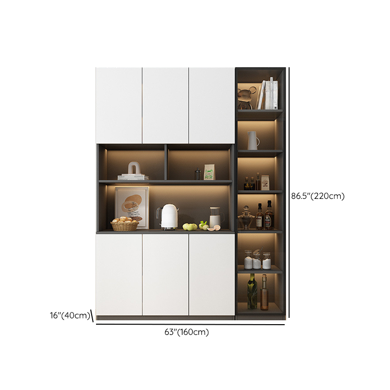 Two Toned Unclosed & Self-supporting Wide Sideboard with 2 Shelves & Benchtop - image 25