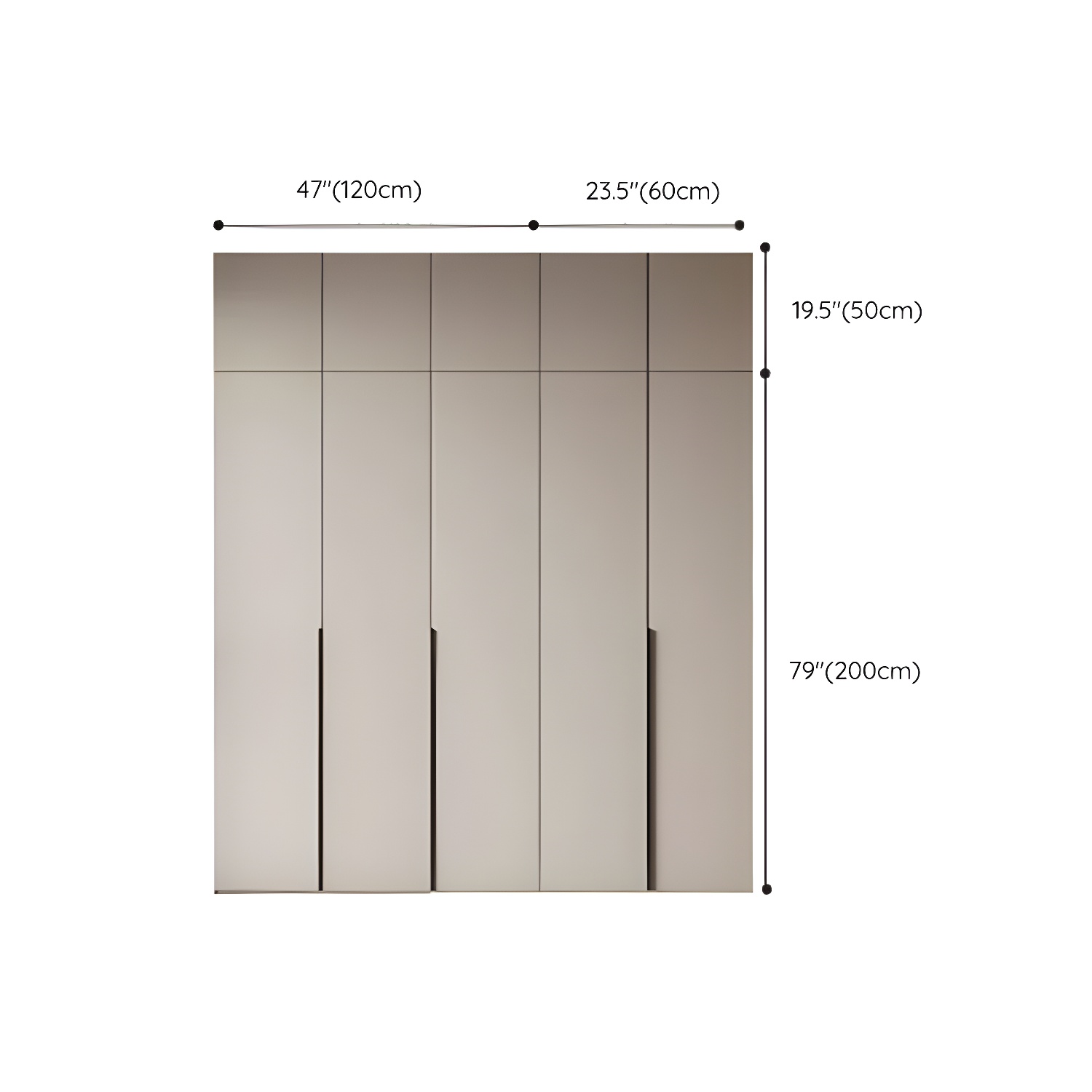 Modern Grey Wood Armoire with Solid Construction and Limited Warranty - image 19
