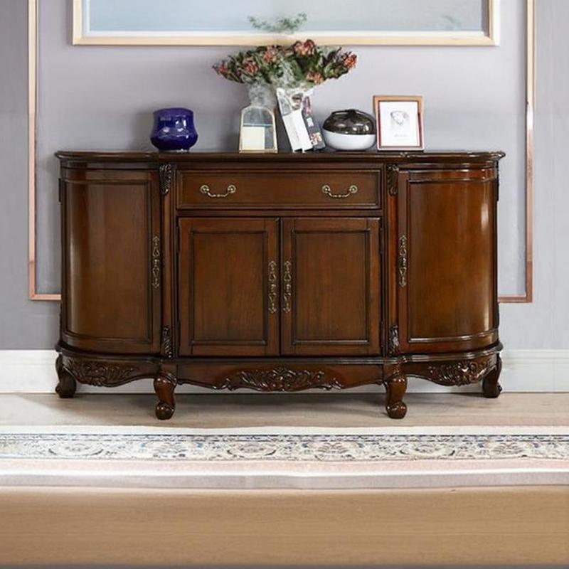 Traditional Wooden Sideboard with Storage Cabinets and Drawers - image 6